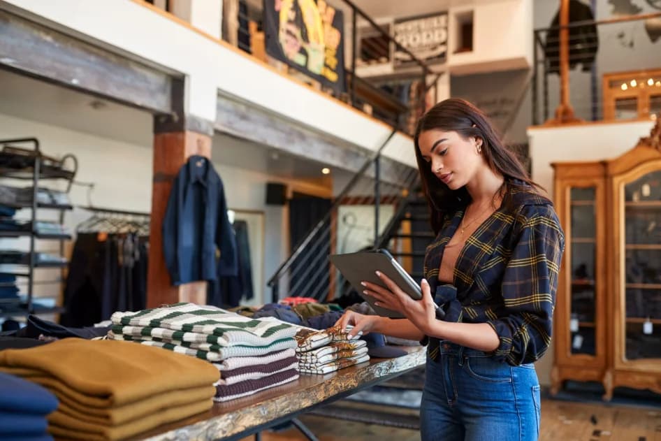 Commerçante dans sa boutique assurée en multirisque professionnelle